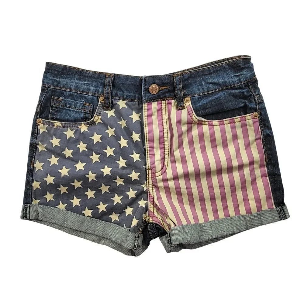 Rue 21 Red, White, and Blue Stripes and Stars Deni